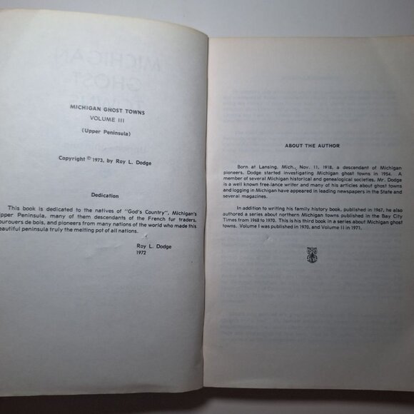 Michigan Ghost Towns Upper Peninsula Volume III 1973 Vintage Travel History Dodg - Picture 4 of 11